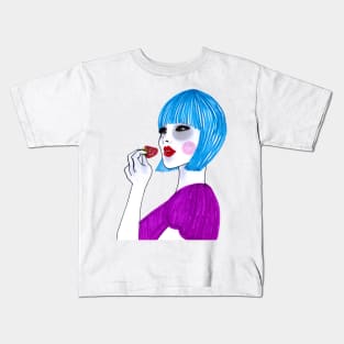 Blue Hair And Strawberry's Kids T-Shirt